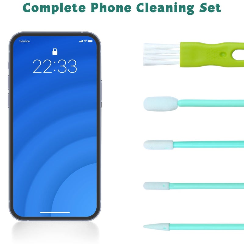Aneco 68 Pieces Cell Phone Cleaning Kit Brush Set USB Charging Port Type C Anti Dust Port Plug Set and Headphone Jack Cleaner Compatible with iPhone, iOS Android, Cell Phone, Electronics Cleaner - Image 3