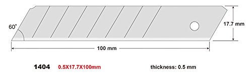 SDI 1404H Snap Off Cutter Blades 18 Mm Quality Carbon Steel Blades Pack of 100 Pc - Image 5