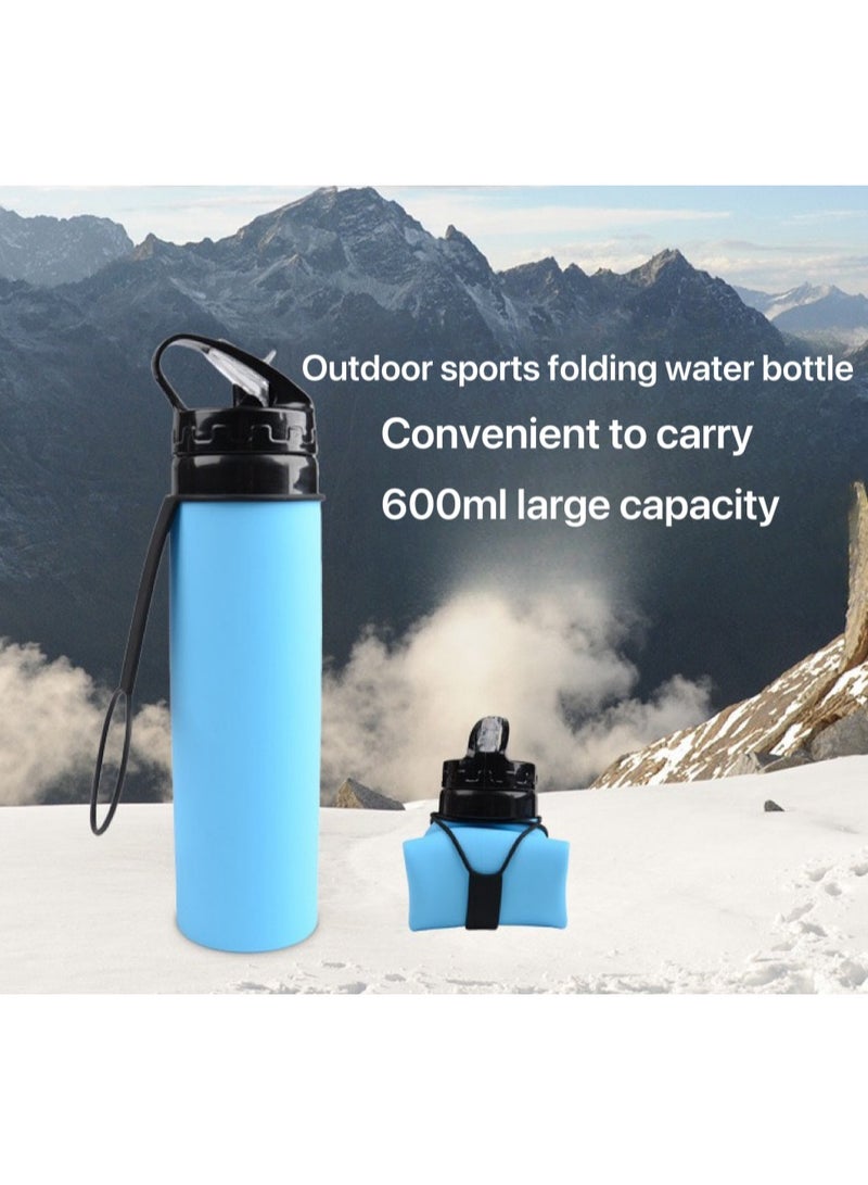 Goldfish 600ML Outdoor Sports Folding Water Cup with Straw Portable for Riding and Traveling - Image 3