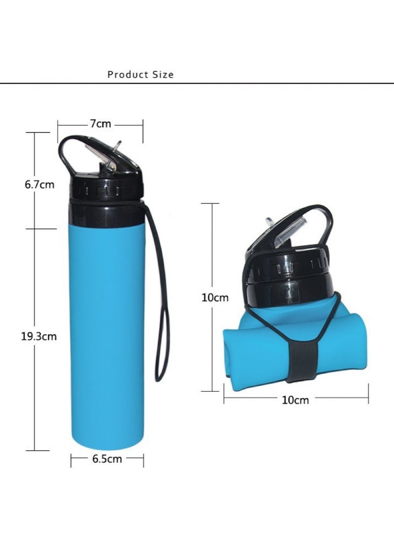 Goldfish 600ML Outdoor Sports Folding Water Cup with Straw Portable for Riding and Traveling - Image 5