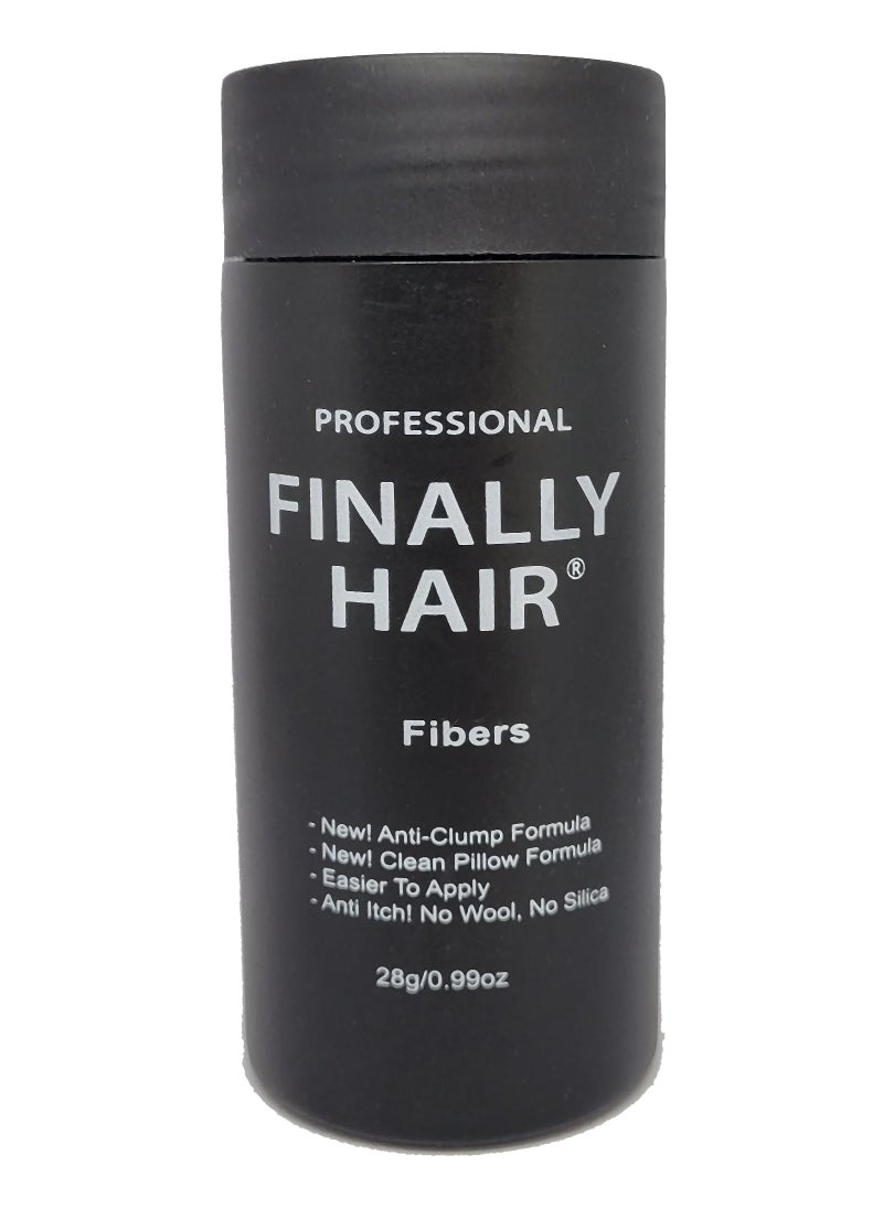 Finally Hair - Hair Building Fibers Black Hair Loss Concealer Fiber 28 Gram .99oz Refillable Bottle by Finally Hair (Black) - Image 1