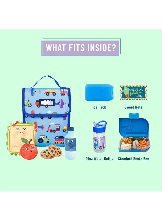 Wildkin Olive Kids Trains  Planes And Trucks Lunch Bag - Image 4