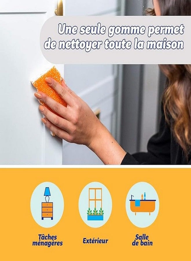 Scrub Daddy Eraser Daddy 10x, Magic Eraser Sponge for Painted Walls, Skirting Board Cleaner, Melamine Sponges, Dual-Sided Scrubber Pads, All Purpose Cleaning Sponges, Magical Mark Remover, 2 Pack - Image 3