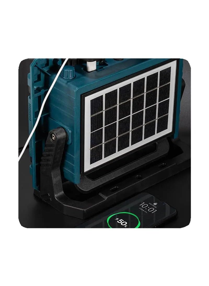 MAPPLE CREATION MAPPLE CREATION Multifunctional Solar Portable Light USB Rechargeable LED Flashlight with Side Light FloodlightSpotlight for Home Outdoor Camping Fishing Hiking  - Image 4