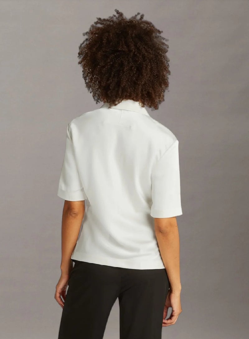 CALVIN KLEIN Satin Polo Shirt - Image 2