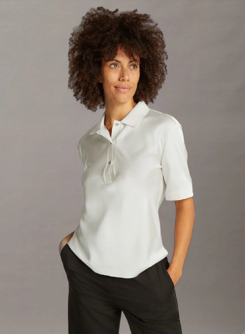 CALVIN KLEIN Satin Polo Shirt - Image 1