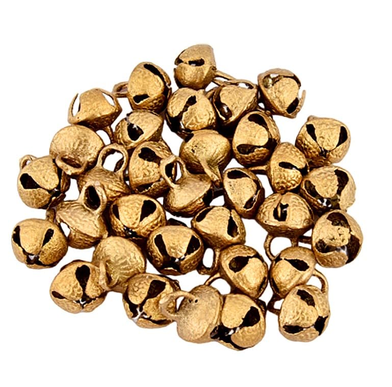UAPAN Brass Ghungroo Ankle Bells Loose Beads (50 Nos_2.5 cm) - Image 1