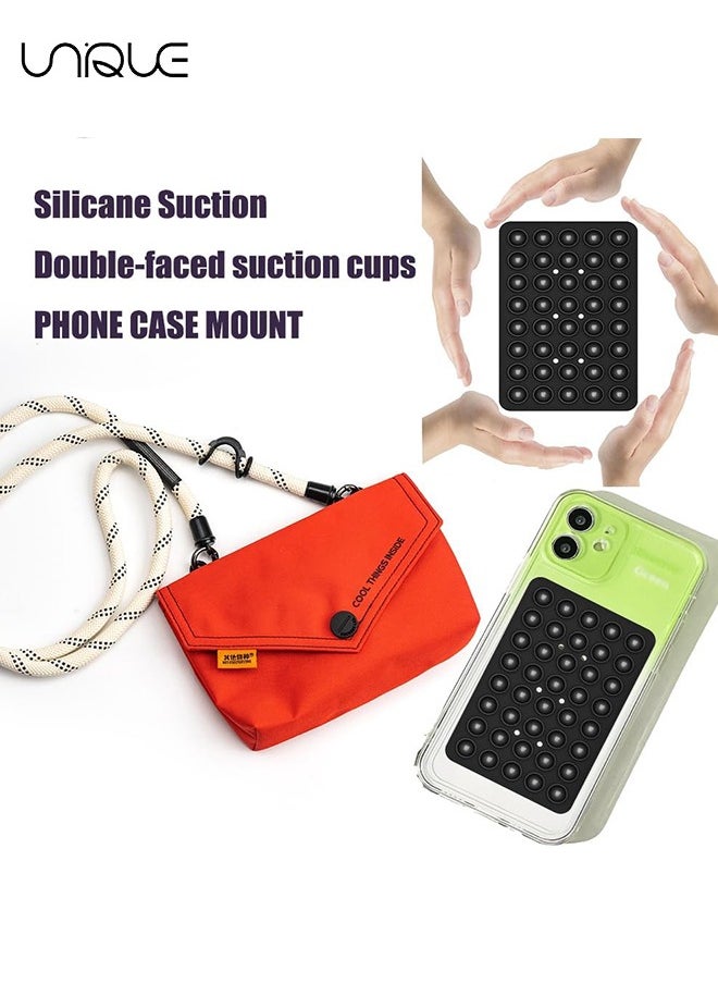 2 Pack Silicone Suction Phone Case, Double Sided Suction Cup, Anti-Slip Hands-Free Mobile Accessory Holder, Suitable for Videos and Selfies (Black, Pink) - pzsku/ZD02D3EAC9FBB646A1E34Z/45/_/1716356289/c93a8b66-4f30-44f2-8e55-14c3ef695654