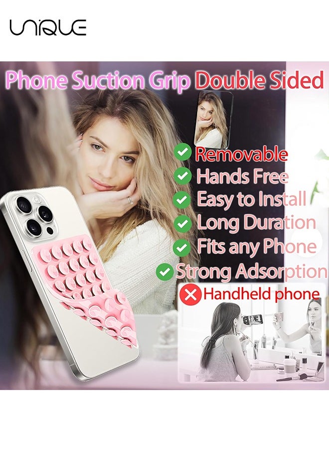 2 Pack Silicone Suction Phone Case, Double Sided Suction Cup, Anti-Slip Hands-Free Mobile Accessory Holder, Suitable for Videos and Selfies (Black, Pink) - pzsku/ZD02D3EAC9FBB646A1E34Z/45/_/1716356290/282c98aa-c87c-4737-8431-24b825eb6bb9