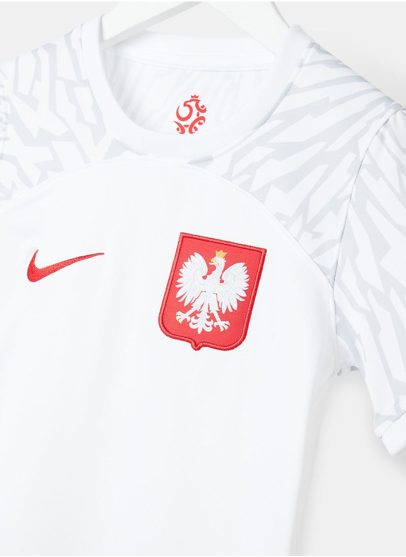 Nike - Youth Poland 2022 Dri-FIT Stadium Home Jersey - Image 1