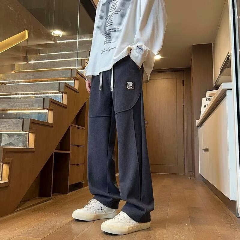 Pants Boys Teenagers Junior Senior High School Students Hong Kong-Style Loose Handsome Casual Pants Spring All-Match Sweatpants - Image 4