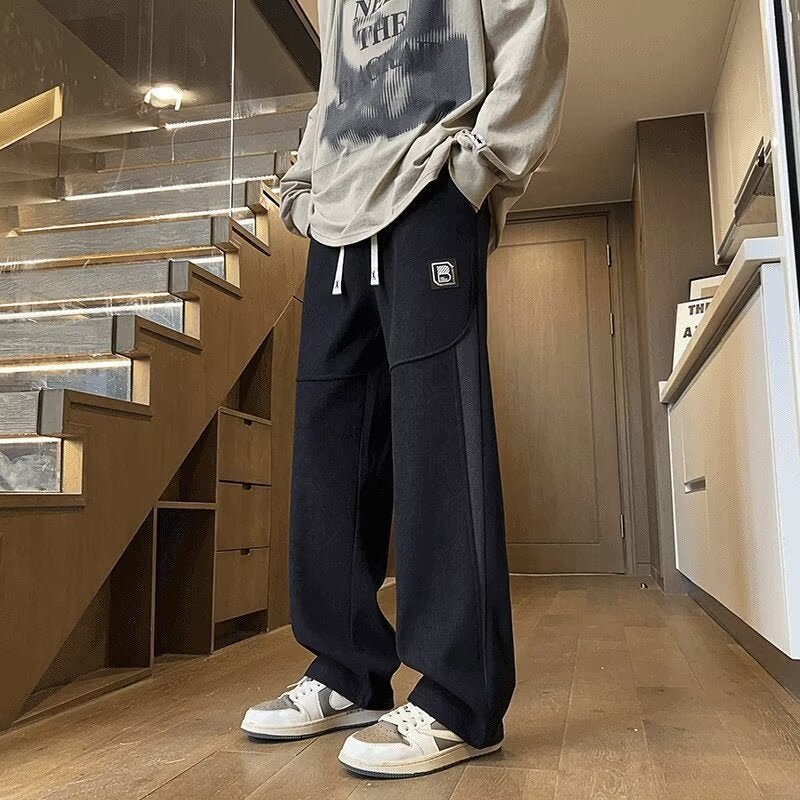 Pants Boys Teenagers Junior Senior High School Students Hong Kong-Style Loose Handsome Casual Pants Spring All-Match Sweatpants - Image 1