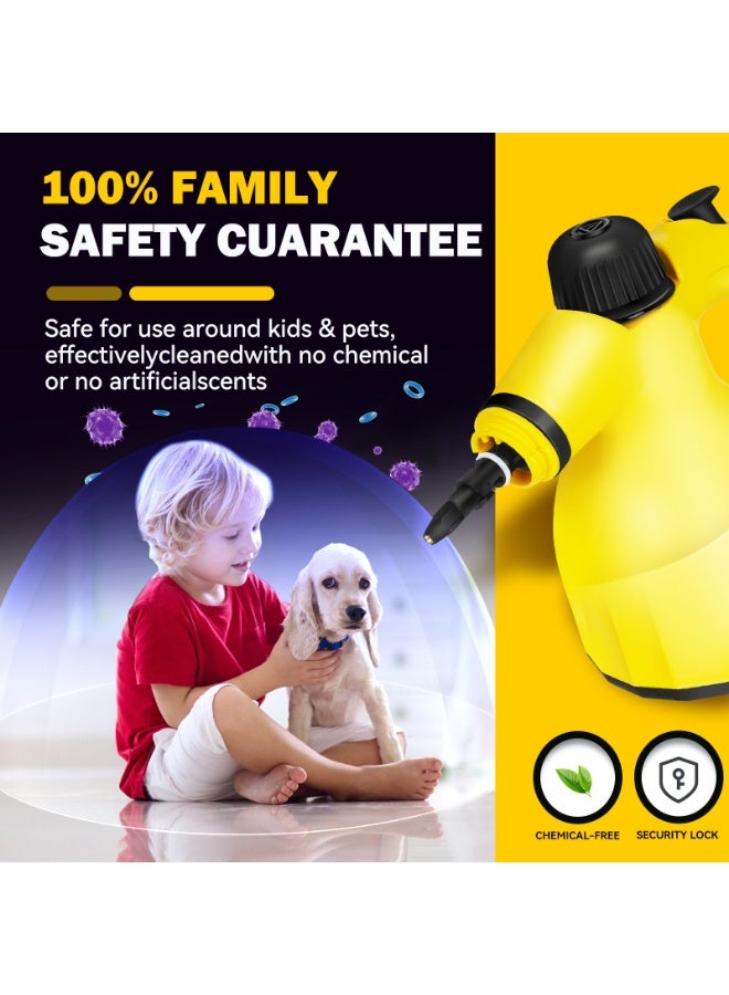 Steam Cleaner Handheld 1200W High Pressure Portable Steamer for Home Kitchen Bathroom Sofa Carpet Floor, Fast Heating, Chemical Free, Multi-Purpose with 10 Accessories, Pet Safe Upholstery Tool - Image 3