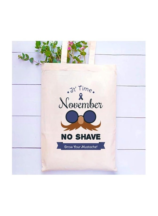 PRINTSHOP4ME Movember Awareness Cotton Jute Bag Eco-Friendly Tote For Supporting Men's Health Initiatives Ideal For Events,Fundraisers And Everyday Use Perfect For Supporting ProstateCancer Initiatives - Image 2