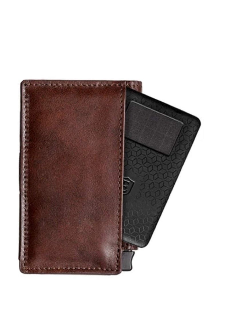 SYOSI Parliament - Slim Leather Wallet - RFID Blocking - Quick Card Access  - Image 3