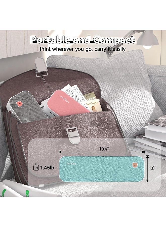 PeriPage A40 Thermal Portable Printer, Supports 8.26"x11.69" US Letter, Wireless Inkless Bluetooth Mobile Travel Printer, Compatible with Android and iOS, Prints Documents, Tattoo Paper, Photos Blue Color - Image 4
