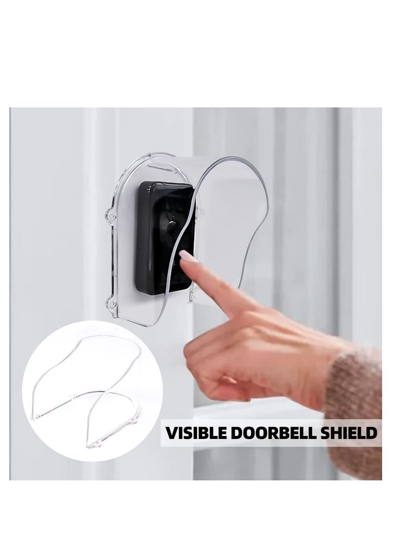 Universal Waterproof Plastic Cover for Wireless Doorbell, Transparent Rain Shield and Fingerprint Lock Protection for Door Access  - Image 2