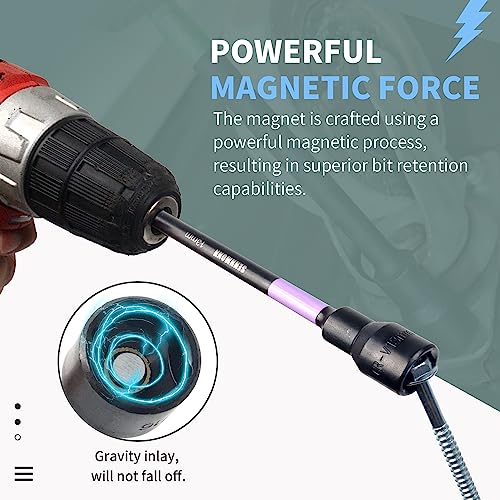 SENNMONN Magnetic Nut Driver Set, 16 PCS Long Nut Driver Set, 6 Inches, SAE & Metric,Colorful Rainbow,1/4 Inch Hex Shank, Cr-V Steel - Image 5