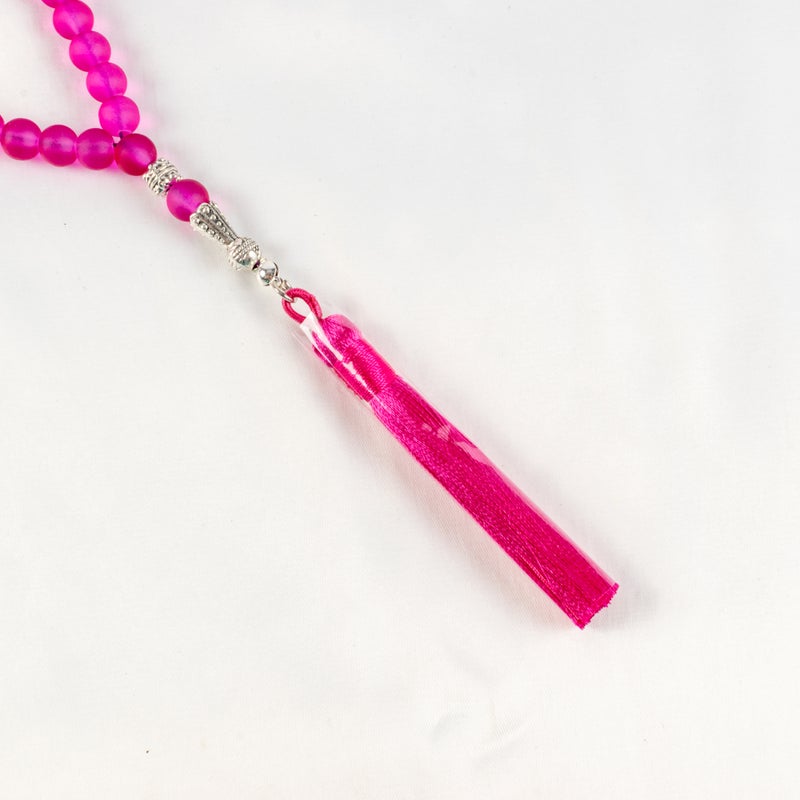 Fabulous Fuchia Opal Stone Prayer Bead of 33 Beads - Image 4