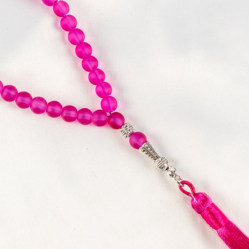 Fabulous Fuchia Opal Stone Prayer Bead of 33 Beads - Image 3