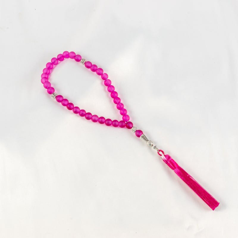 Fabulous Fuchia Opal Stone Prayer Bead of 33 Beads - Image 1