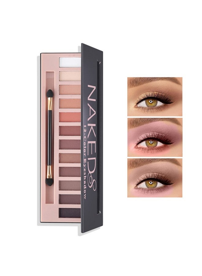 BKPPLZP Matte 12 Colors Makeup Naked Eyeshadow Palette,Nude Matte Eyeshadow Palette,Natural Pigment Eye Shadow Pallete Set Long Lasting & Waterproof Smokey Eye Professional Beauty Makeup Kit - Image 1
