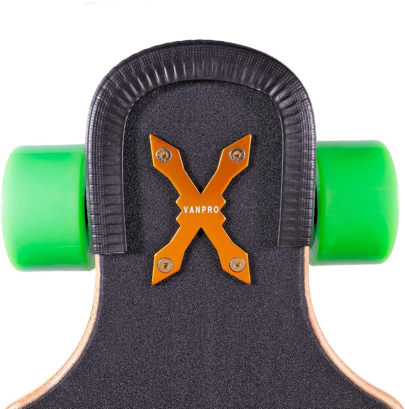 Vanpro Skateboard Deck Guards Protector, Excellent Edge Protection, Longboard, Boosted Board Nose Guard and Tail Guard, Durable Shock Absorbing Rubber Cover, Rubber Strip (Pack of 2) - Image 1