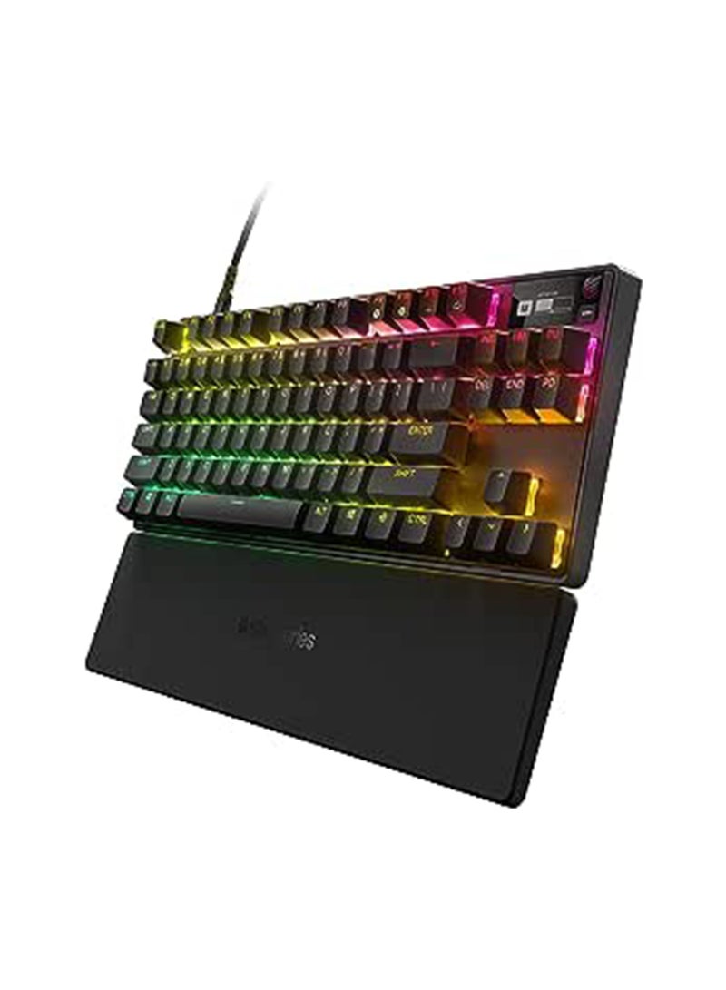 SteelSeries Apex Pro TKL HyperMagnetic Gaming Keyboard - World's Fastest Keyboard - Adjustable Actuation - Esports TKL - OLED Screen - PBT Keycaps - USB-C - 2023 Edition - American QWERTY Layout - Image 1