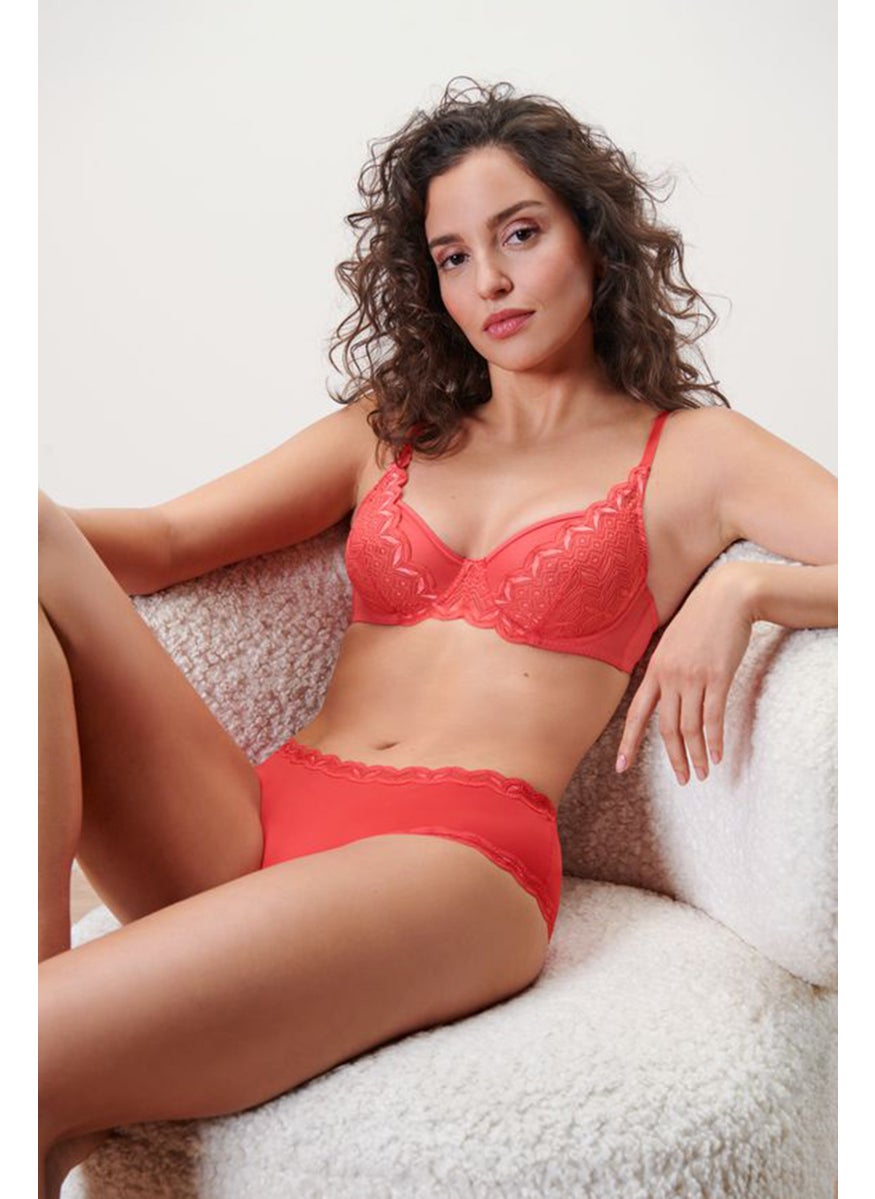 Tchibo Women Textured Hipster Briefs, Red  - Image 1