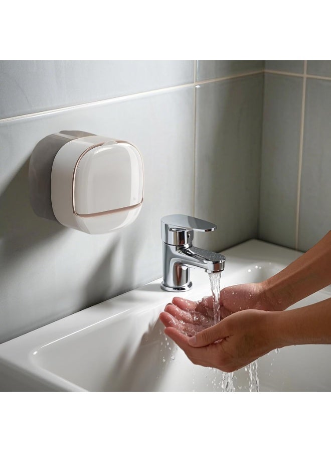 Soap Dish With Drain Bowl, Wall Mounted Non-Porous Leak-Proof Soap Dish, Folding Soap Stand, Portable Soap Container For Bathroom, Kitchen And Travel - Image 4