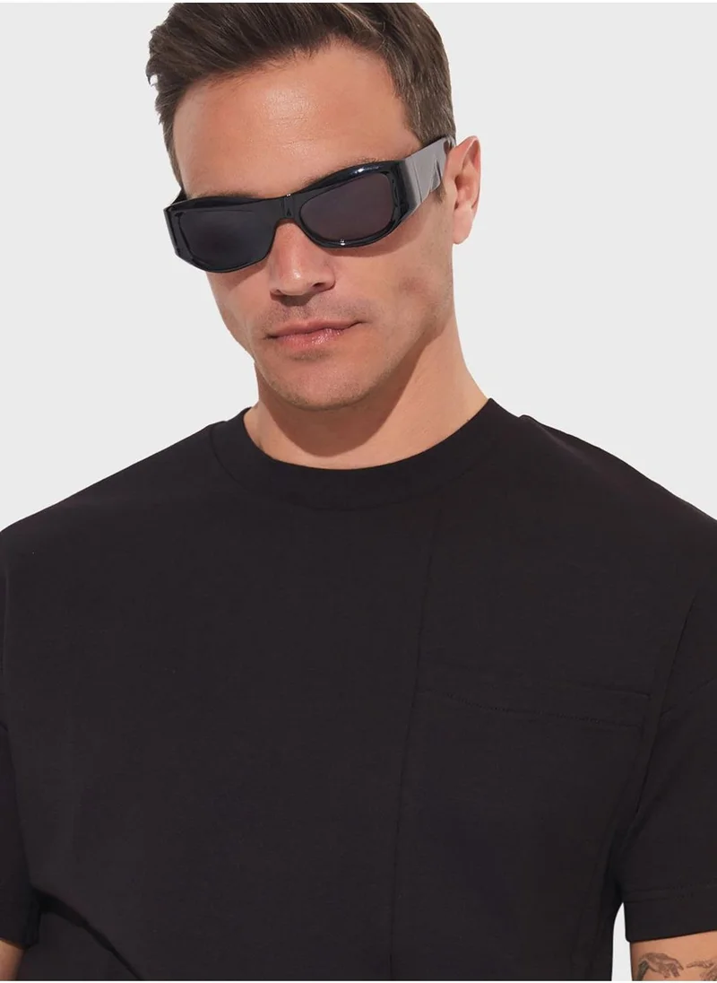 جون Textured Crew Neck T-Shirt