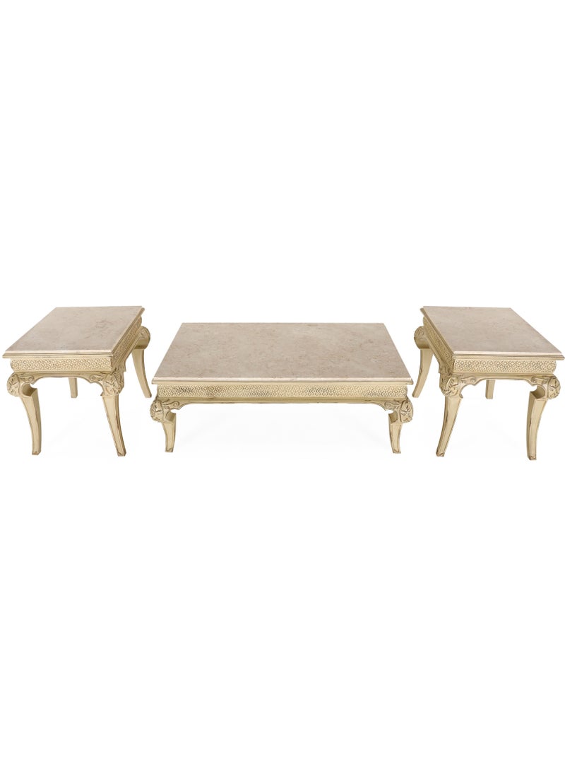 Gallery Crystal Wooden Coffee Table Set - Image 1