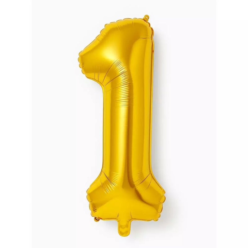 Number 1 Hanging Foil Balloon For All Types Of Party Decorations 32inch- Golden