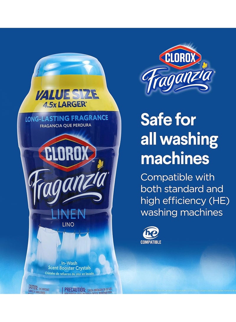 Clorox Fraganzia In-Wash Scent Booster Crystals in Linen Scent 70 Oz Value Size  Laundry Scent Booster Crystals  Linen Light Floral Laundry Fragrance 70 Ounce Crystals - Image 4