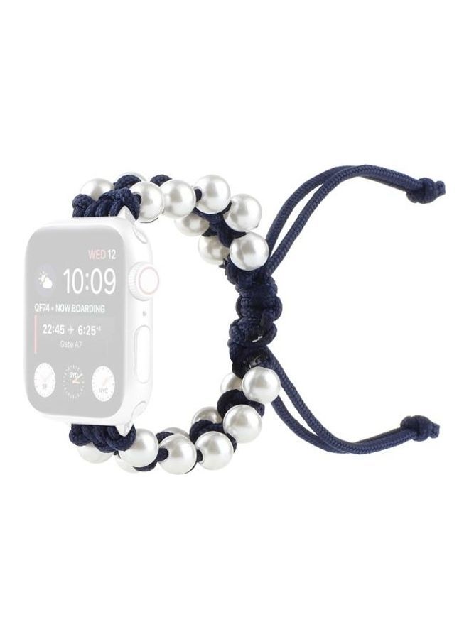 إسكدنيا Umbrella Rope Bead Nylon Replacement Watchband For Apple Blue - Image 2
