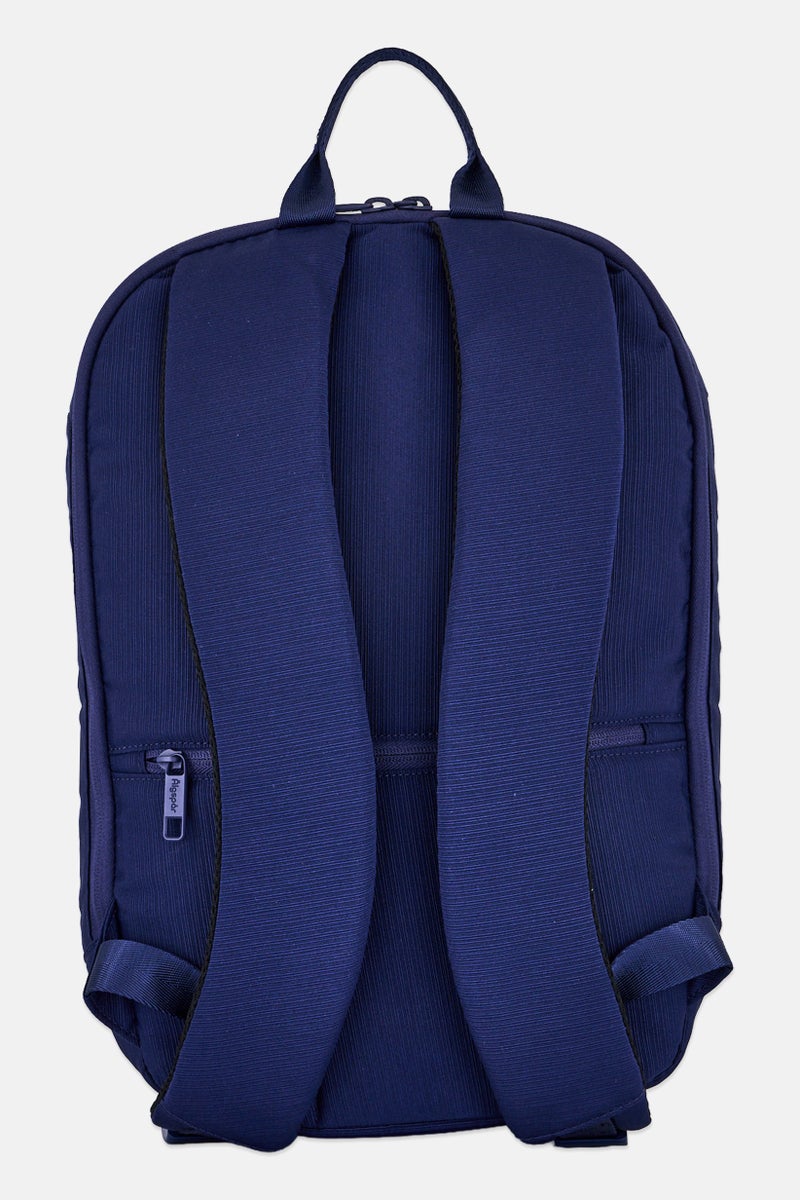 Algspar Men Brand Logo Backpack, Navy - Image 2