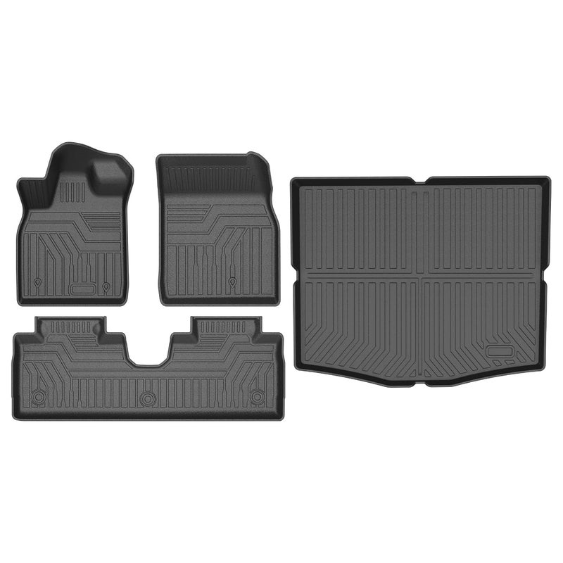 Mixsuper Floor Mats Cargo Liner for 20212023 2024 2025 2026 Ford Mustang MachE All Weather Floor Liners and Trunk Liner Set Black Not for Ford Mustang