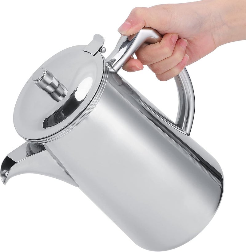 Stainless Steel Cold Water Pot DripProof 304 Stainless Steel Hand Coffee Pot for Home Kitchen Silver - Image 3