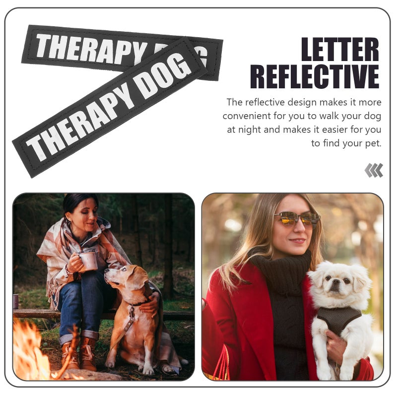 2 Pairs Dog Stickers Vest Patches Reflective Dog Patches - Image 5