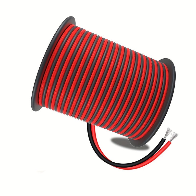 2 Pin Hookup Wire 18AWG 787.4 Inch Red And Black Tinned Copper Flexible 18-22 Gauge For 12 24V DC LED Strips Electronic Toys Equipment - Image 2