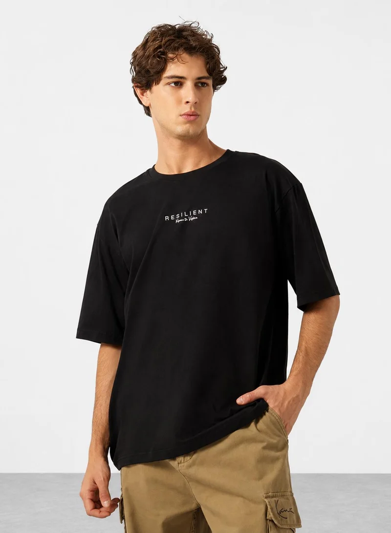 Seventy Five Graphic Crew Neck Oversize Drop Shoulder T-Shirt