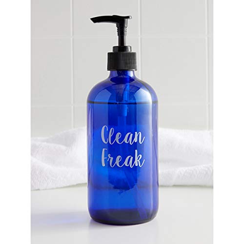 47th & Main 2pc Soap Bottle - Clean Freak - Cobalt Blue - Image 3