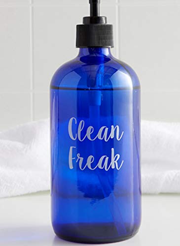 47th & Main 2pc Soap Bottle - Clean Freak - Cobalt Blue - Image 2
