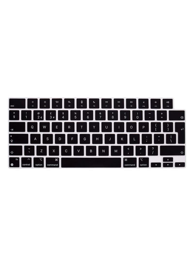 AMM EU/UK Layout Silicone Keyboard Cover Skin for M2 MacBook Air 13.6-Inch 2022 A2681 MacBook Pro 14 inch 2022/2021 A2442 M1 MacBook Pro 16-Inch 2022/2021 A2485 M1 English  - Image 1