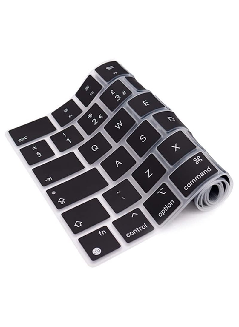 AMM EU/UK Layout Silicone Keyboard Cover Skin for M2 MacBook Air 13.6-Inch 2022 A2681 MacBook Pro 14 inch 2022/2021 A2442 M1 MacBook Pro 16-Inch 2022/2021 A2485 M1 English  - Image 5