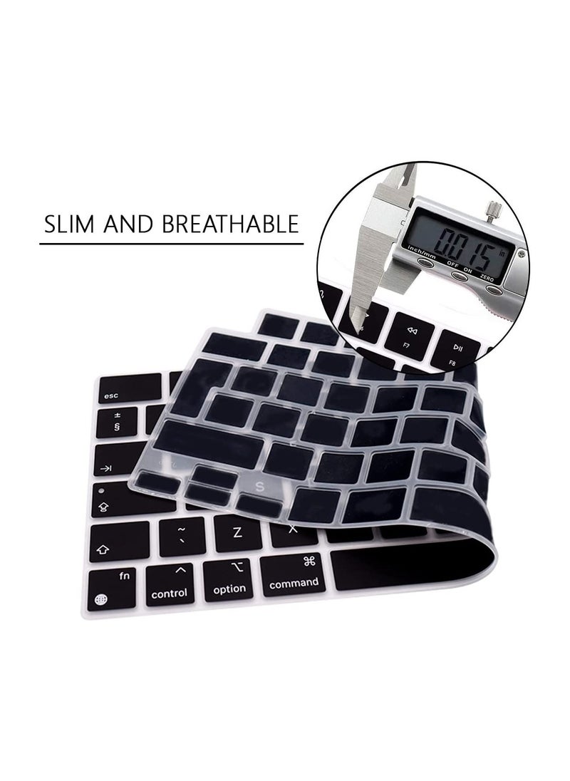 AMM EU/UK Layout Silicone Keyboard Cover Skin for M2 MacBook Air 13.6-Inch 2022 A2681 MacBook Pro 14 inch 2022/2021 A2442 M1 MacBook Pro 16-Inch 2022/2021 A2485 M1 English  - Image 4