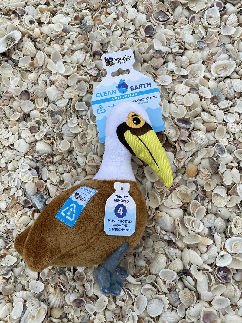 Spunky Pup Clean Earth Plush Pelican | Made from 100% Recycled Water Bottles | Small - Image 2