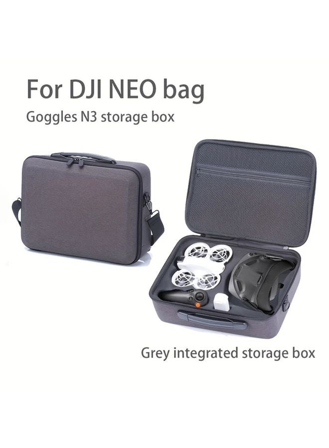 Dark Gray DJI NEO Goggles N3 Combo with Integrated Storage Box Durable Drone Carrying Bag - Image 2