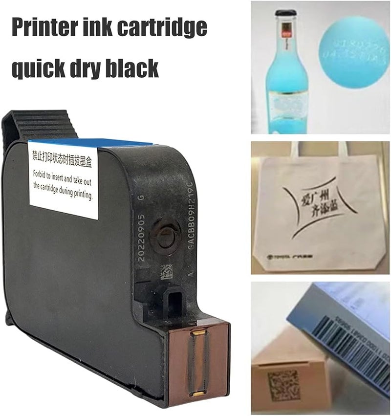 BT2580P Black Ink Cartridge Replacement For Date Barcode Batch Number Printing - Image 3