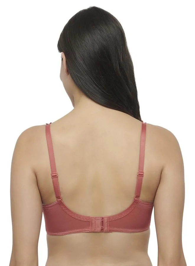 Triumph Triumph Minimizer Women Bra Wired Non Padded High Support Big Cup| Visual Bust Reduction Comfort Bra Floral Lace Full Coverage Shapewear Wide Straps & U-Back Support Stone 34D Pack of 1